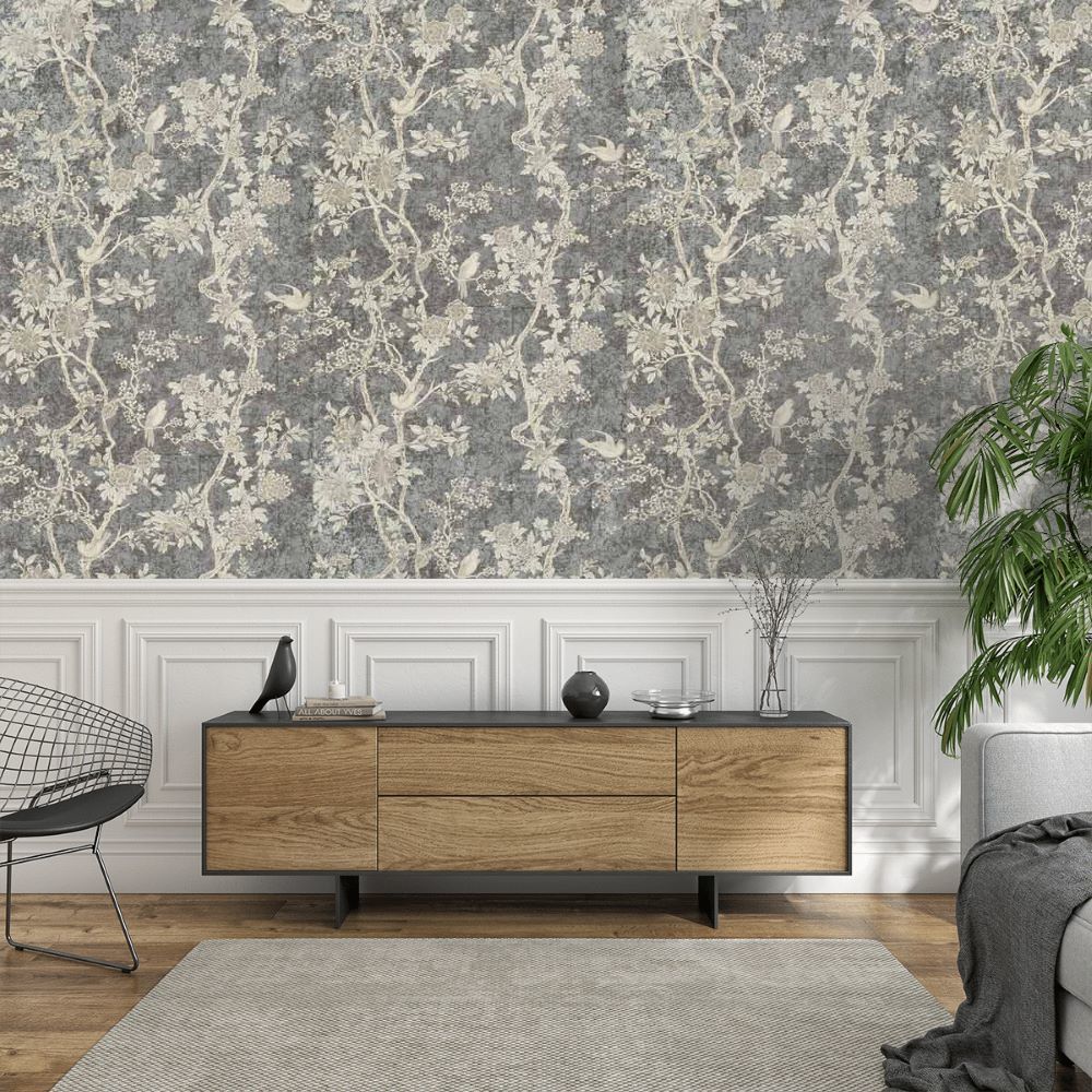 Marlowe Floral Kuşlar Çiçekler Duvar Kağıdı