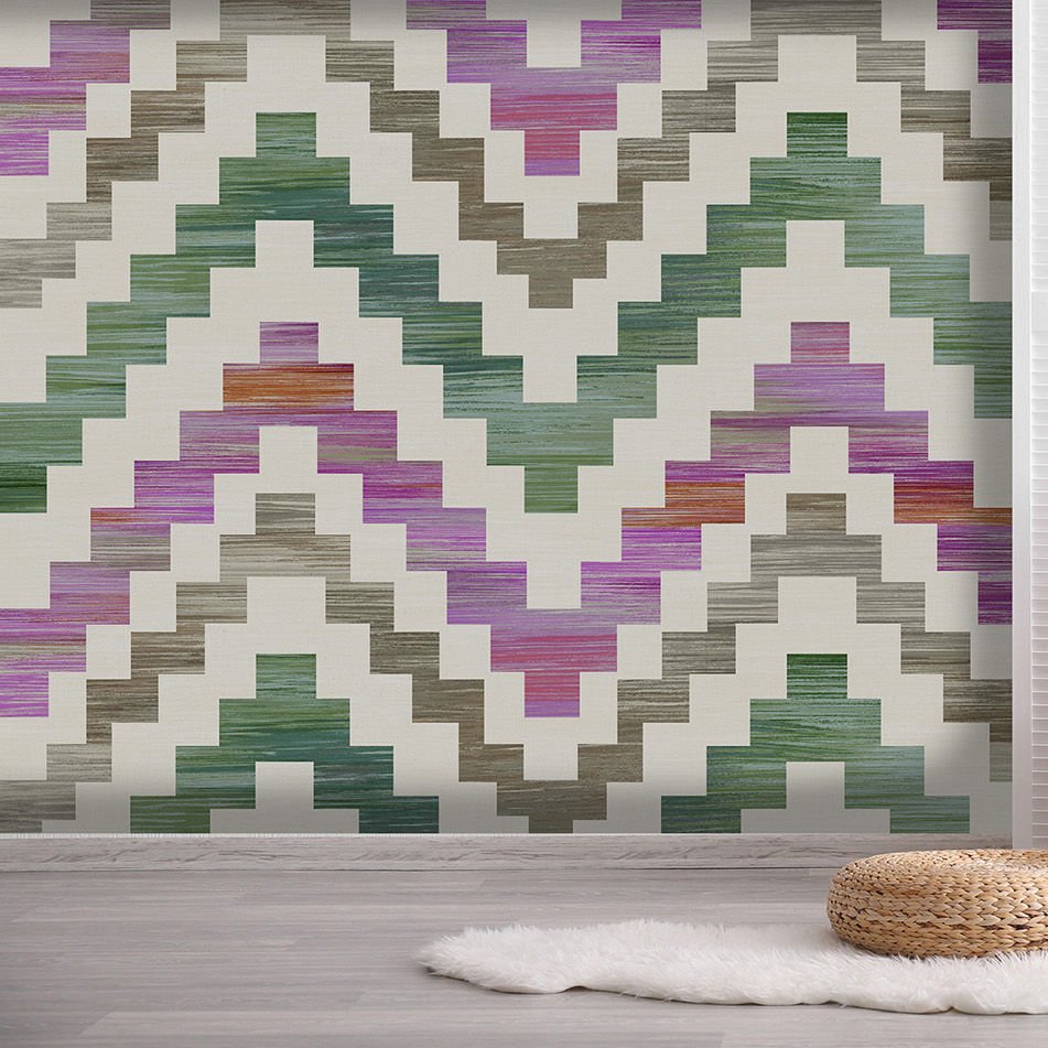 Geometrik Zig zag Desenler Duvar Kağıdı