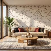Minimal Balık Desenli Duvar Kağıdı