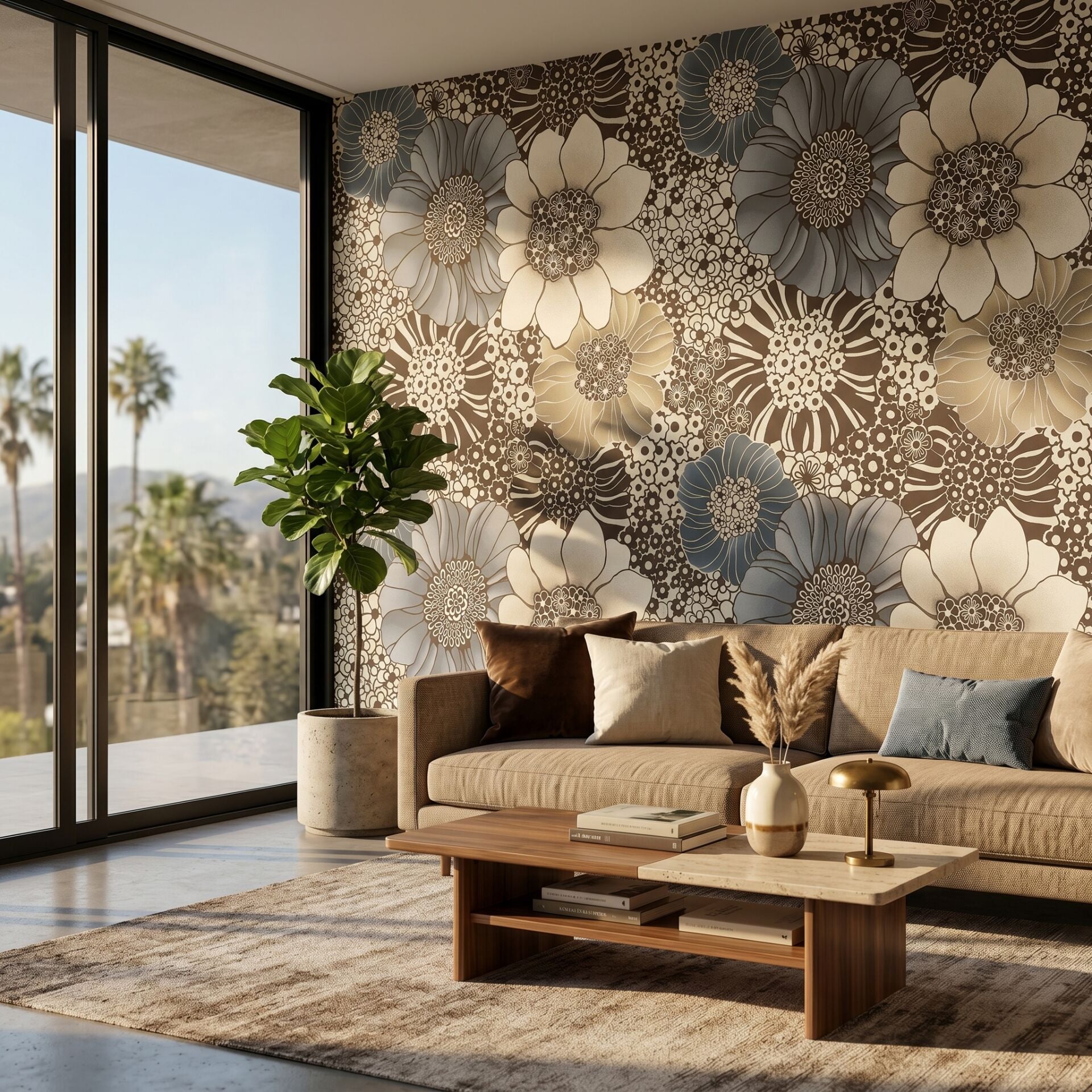 Missoni Home 1 Anemones Garden Büyük Çiçekler Duvar Kağıdı