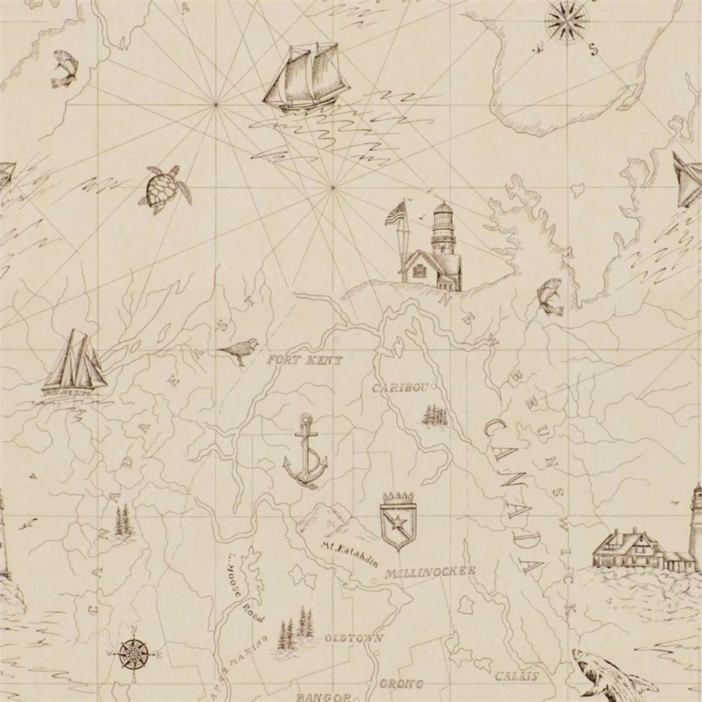 Ralph Lauren Shipping Lanes Map Duvar Kağıdı
