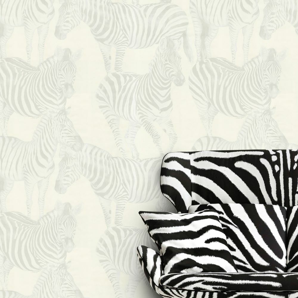 Dolce Gabbana Beyaz Zebra Koleksiyon Duvar Kağıdı