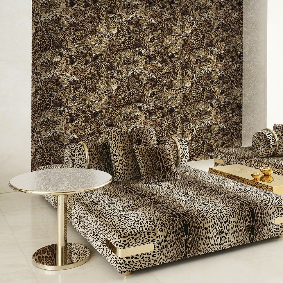 Dolce Gabbana İç İçe Geçmiş Leoparlar Duvar Kağıdı