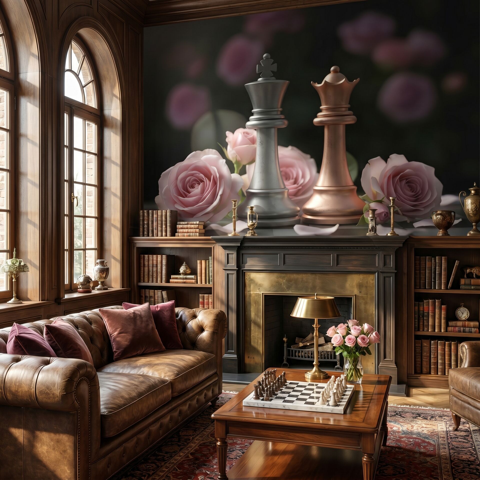 Romantik Satranç Aşkı Duvar Kağıdı