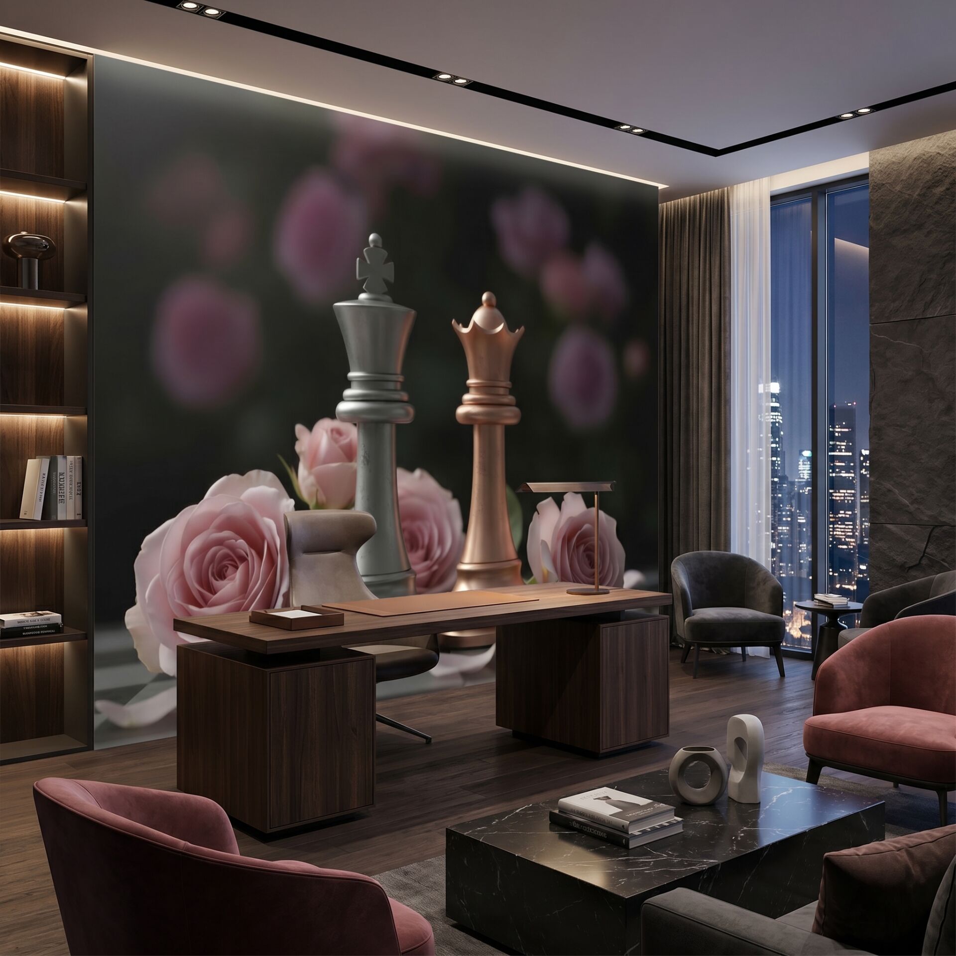 Romantik Satranç Aşkı Duvar Kağıdı