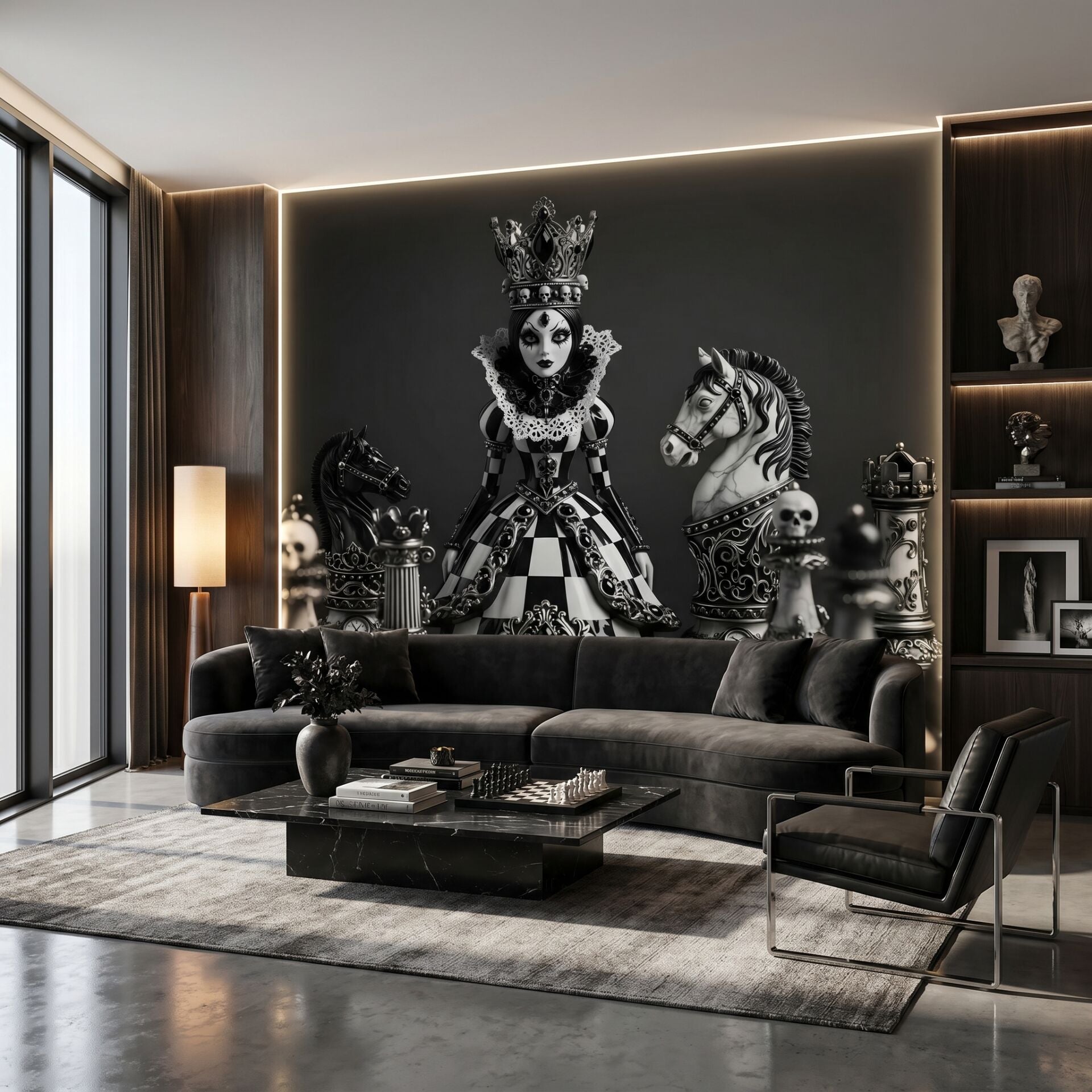 Gotik Satranç Kraliçesi Duvar Kağıdı