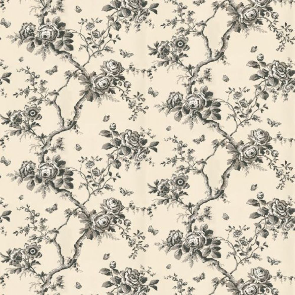 Ashfield Floral Bej Antrasit Çiçekler Duvar Kağıdı