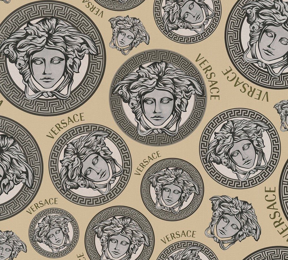 Versace 5 Medusa Head Lacivert Duvar Kağıdı