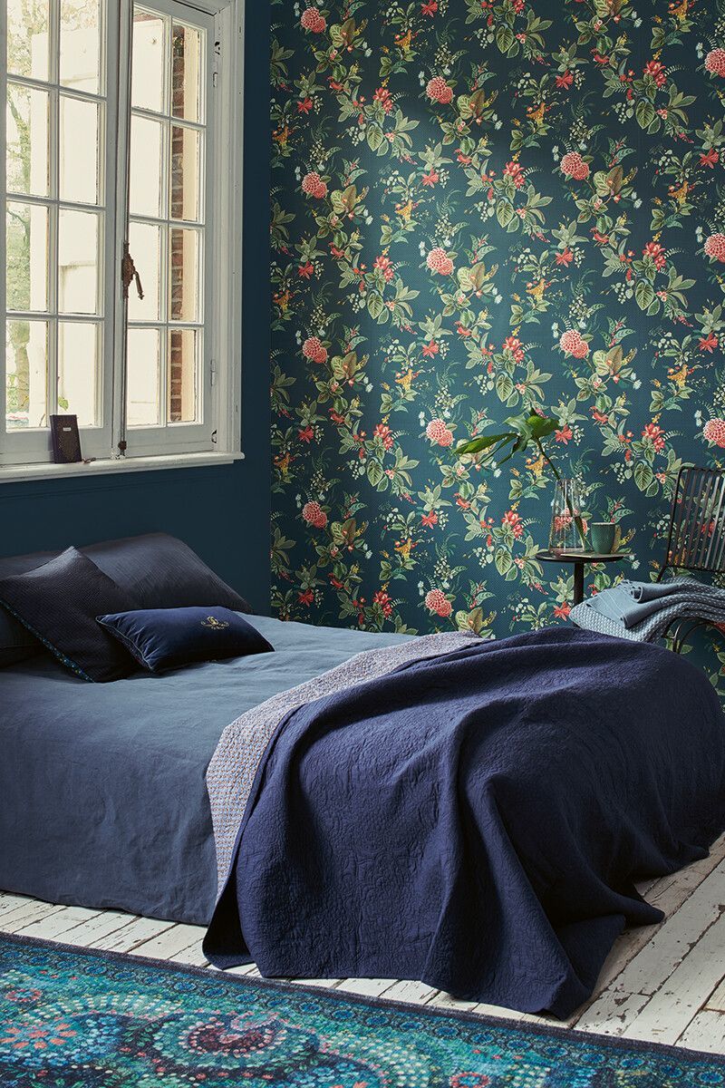 Pip Studio Floris Mavi Duvar Kağıdı