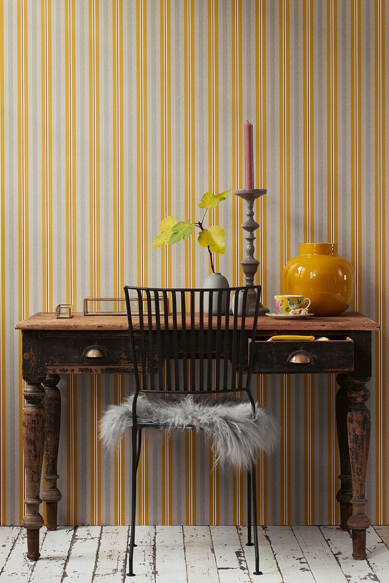 Pip Studio Blurred Lines Ocre / Karamel Duvar Kağıdı
