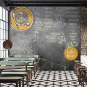 Karatahtada Restoran Cafe Yazılar Duvar Kağıdı