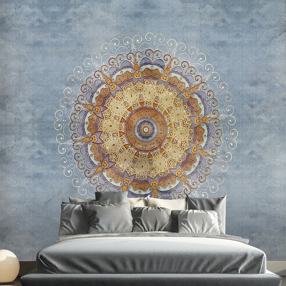 Brown Minsk Mandala Duvar Kağıdı
