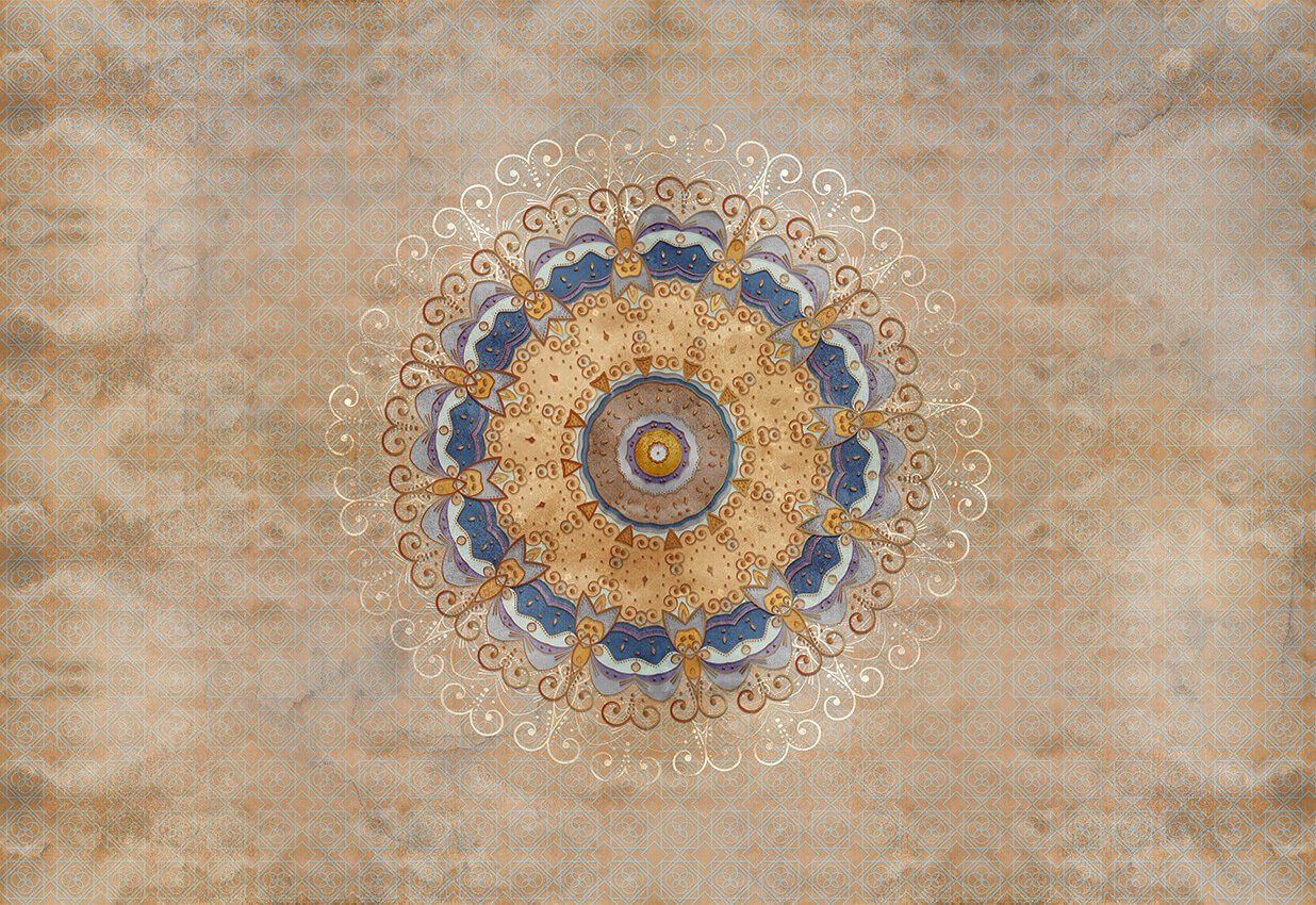 Brown Minsk Mandala Duvar Kağıdı