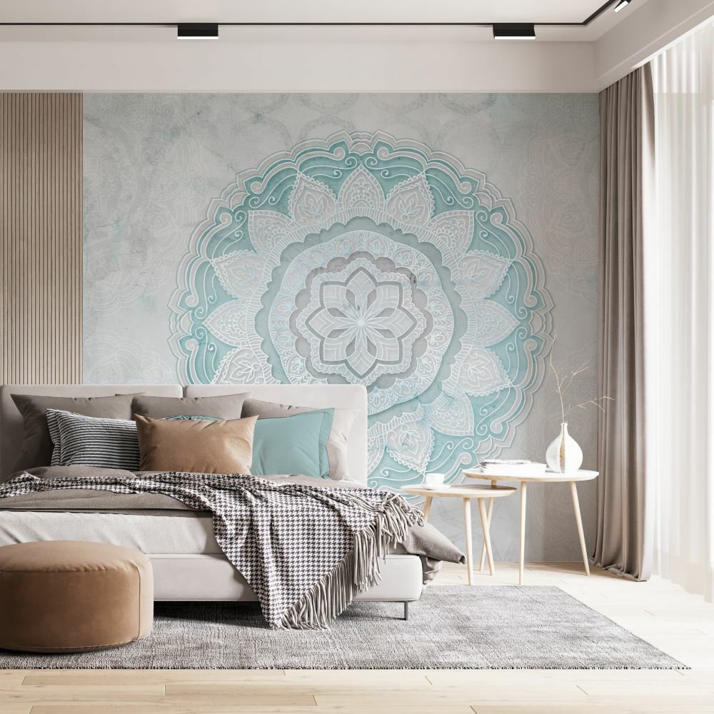 Green Vienna Mandala Desen Duvar Kağıdı