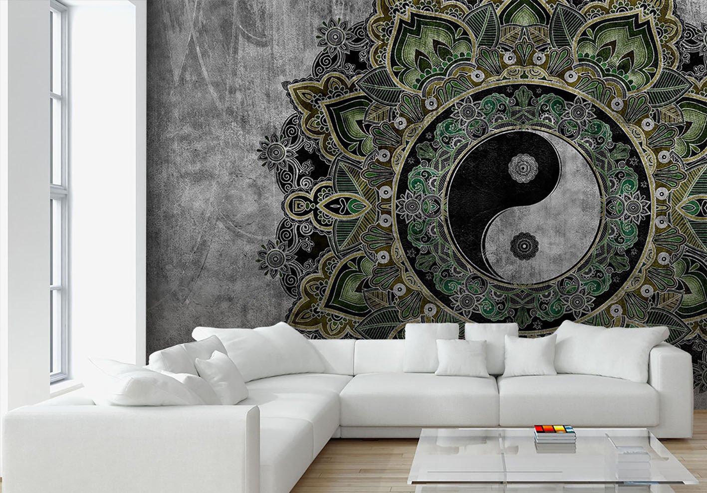 Green Shanghai Ying Yang Duvar Kağıdı