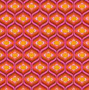 Geometrik Desen İçinde Papatyalar Duvar Kağıdı