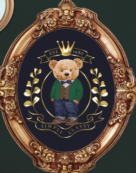 Teddy Bearlar Çerçeve Detaylı Boyutlu Duvar Kağıdı