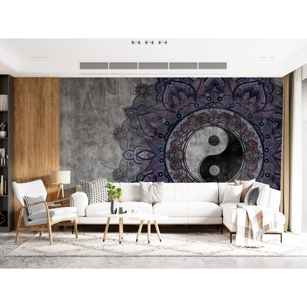 Purple Shanghai Ying Yang Duvar Kağıdı – mekân görseli