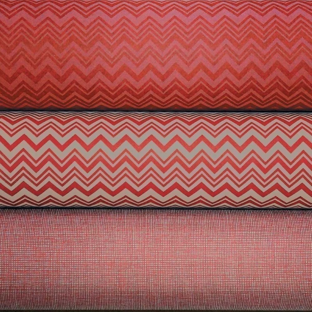 Missoni Home Dokulu Zigzag Model Yaldız Detaylı Duvar Kağıdı