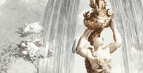 Eski Zamanlar Kadın Ve Çocuk Tarihi Çeşme Duvar Kağıdı