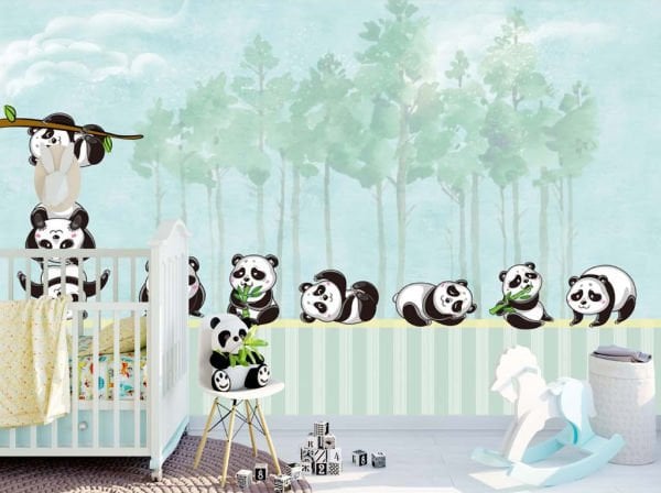 Panda Painted Pandalar Duvar Kağıdı