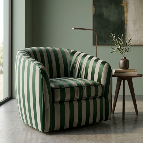 Saten Çizgili Döşemelik Perdelik Kumaş