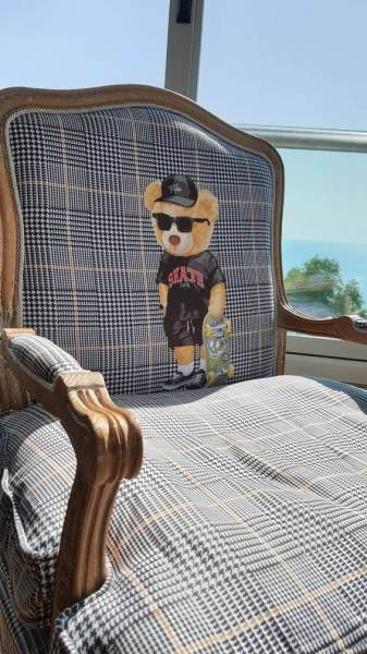 Teddy Süet Pano Döşemelik Kumaş Ekoseli Süet Kumaş