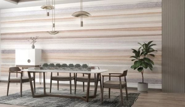 Yatay Soft Renkler Çizim Duvar Kağıdı