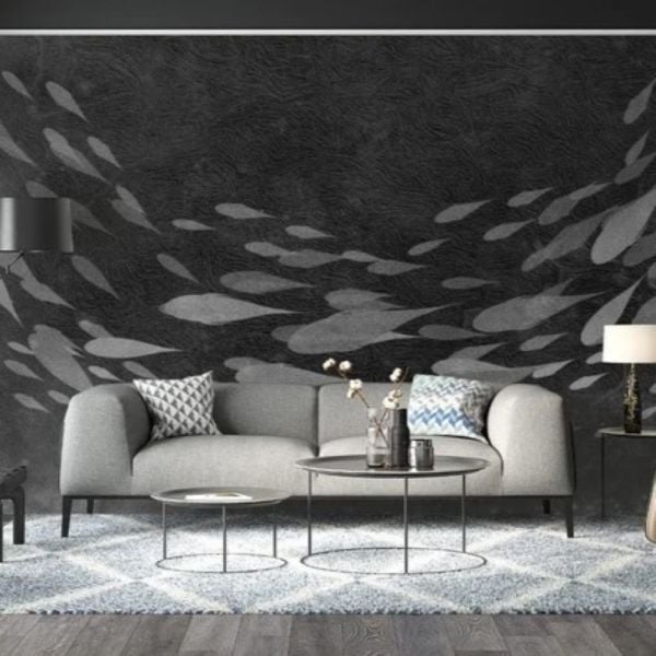 Koi Balığı Siyah Kumlar İçinde Duvar Kağıdı