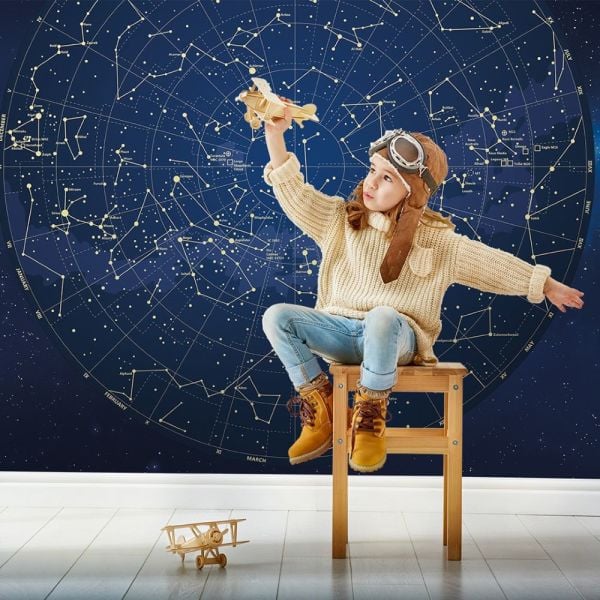 Astroloji Yıldızlar Haritası Duvar Kağıdı