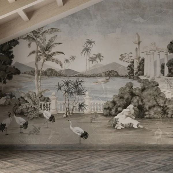 Leylek Bahçesi Tasarım Duvar Kağıdı