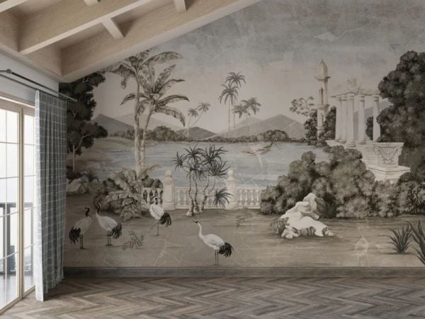 Leylek Bahçesi Tasarım Duvar Kağıdı