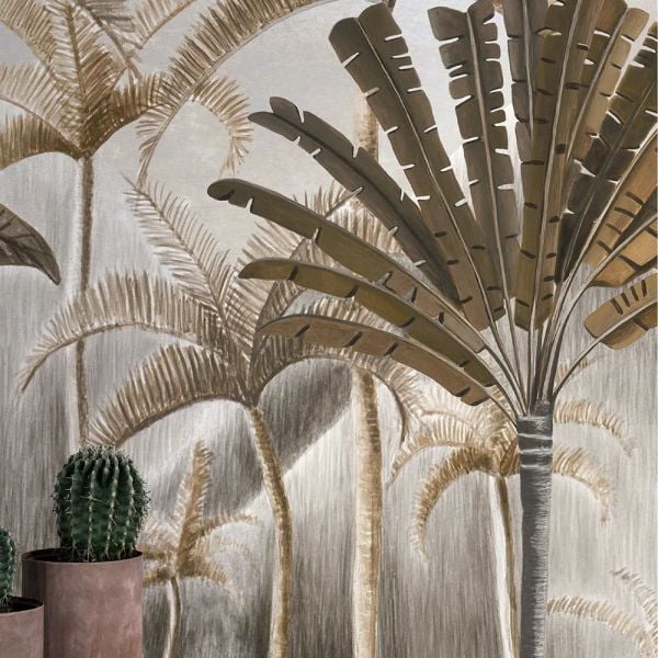 Dağlar Sütun Fil Ağaçlar Duvar Kağıdı