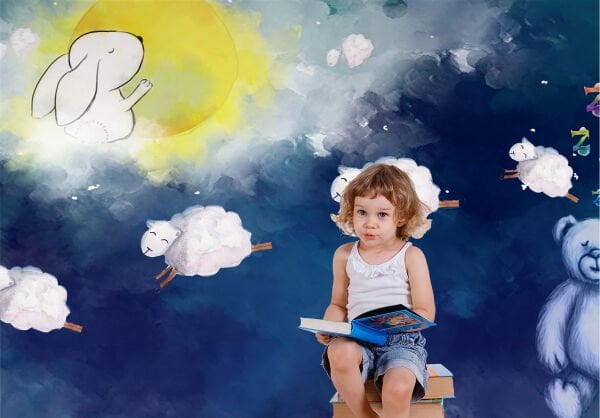 Uykuda Kuzular Tavşan Panda Duvar Kağıdı