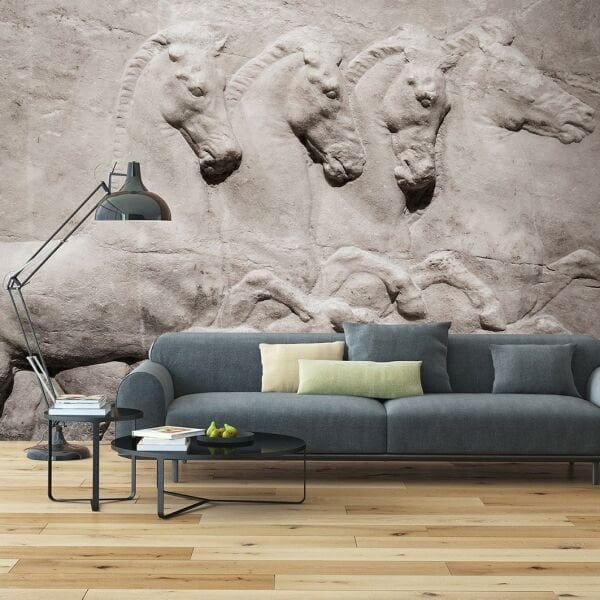 Horses Atlar Antik Duvar Kağıdı
