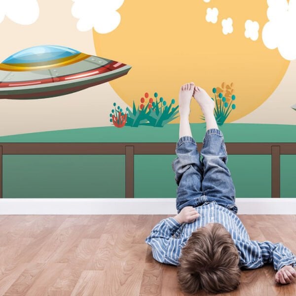 Space Ufolar Uzay Gemileri Duvar Kağıdı