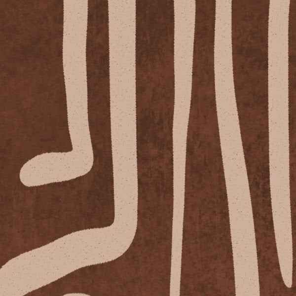 Kahverengi Zemin Üzerine Geometrik Şekiller Duvar Kağıdı