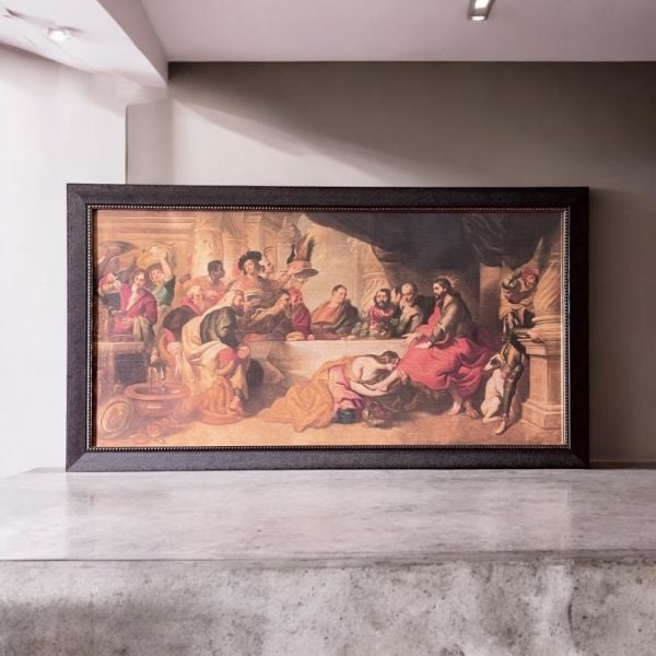 Son Akşam Yemeği Kumaş Tablo