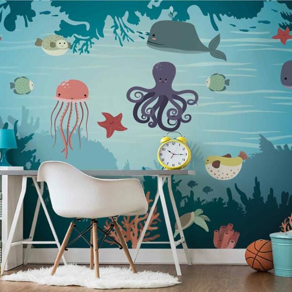 Fish World Okyanus Balıklar Duvar Kağıdı