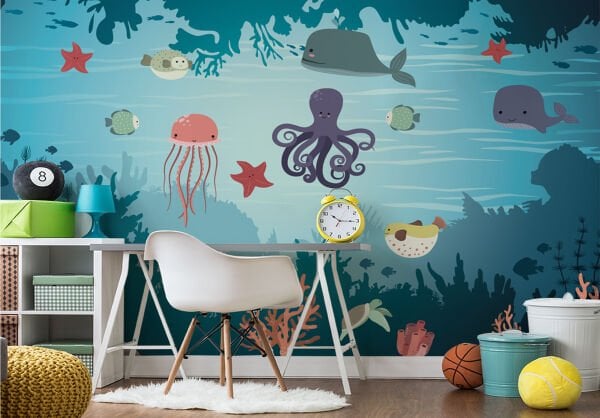 Fish World Okyanus Balıklar Duvar Kağıdı