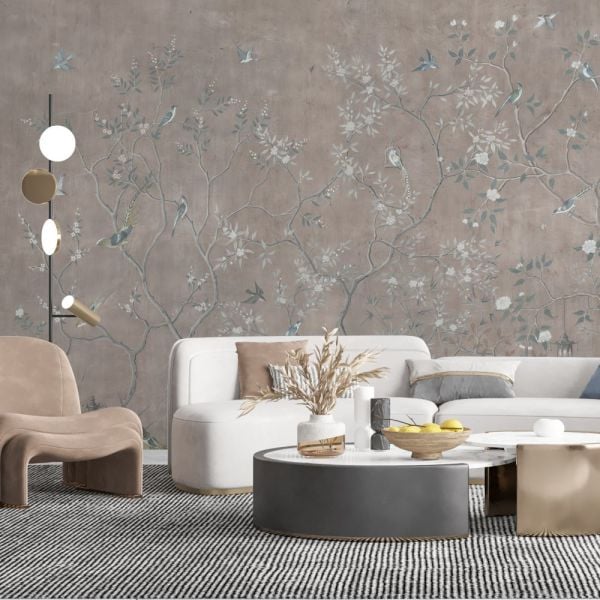 Chinoiserie Zarafeti Tasarım Duvar Kağıdı