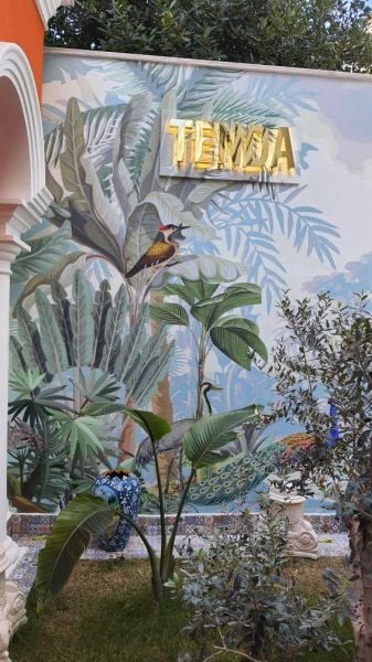 Dış Mekan Özel Tasarım Kuşlar Ağaçlar Duvar Kağıdı