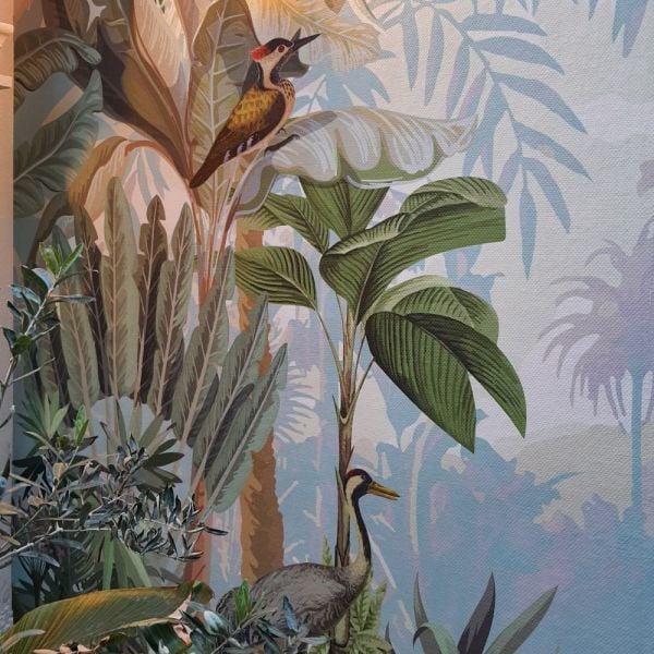 Dış Mekan Özel Tasarım Kuşlar Ağaçlar Duvar Kağıdı