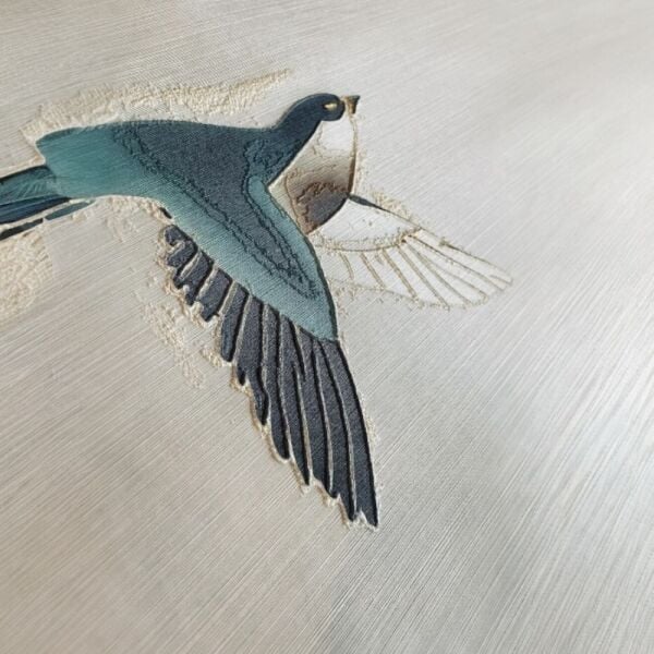 Sakura Çiçekler Kuşlar Duvar Kağıdı