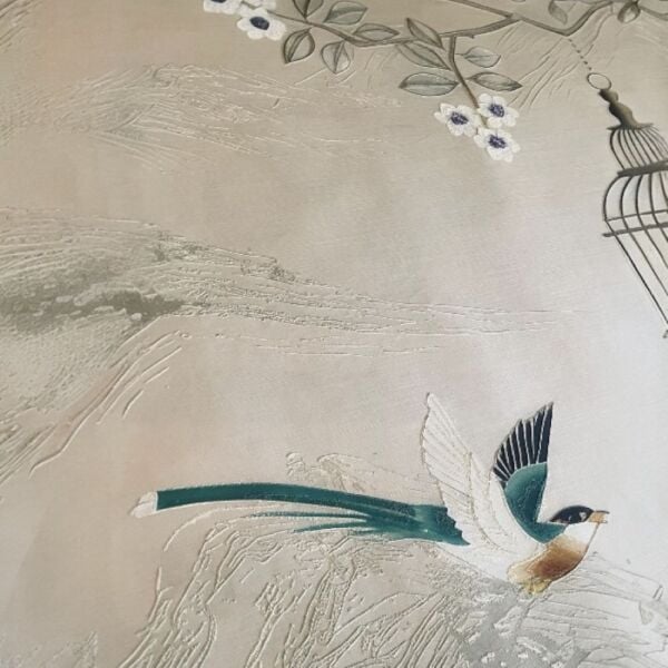 Sakura Çiçekler Kuşlar Duvar Kağıdı