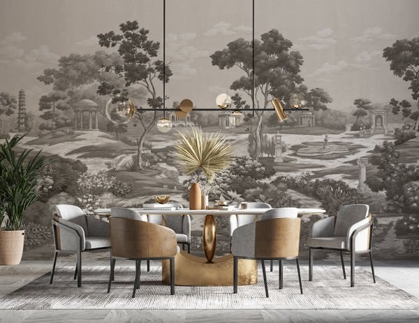 Saray Bahçesi Kamelya Çeşme Ağaçlar Duvar Kağıdı