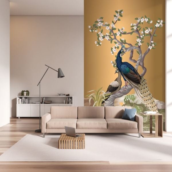 Tavuskuşu Zerafeti Tasarım Duvar Kağıdı