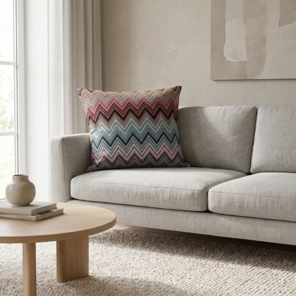 Renk Geçişli Zigzag Enerji Dekoratif Yastık