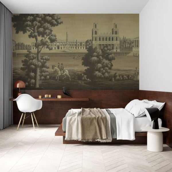 Sepya İngiliz Bahçesi Tarihi Duvar Kağıdı