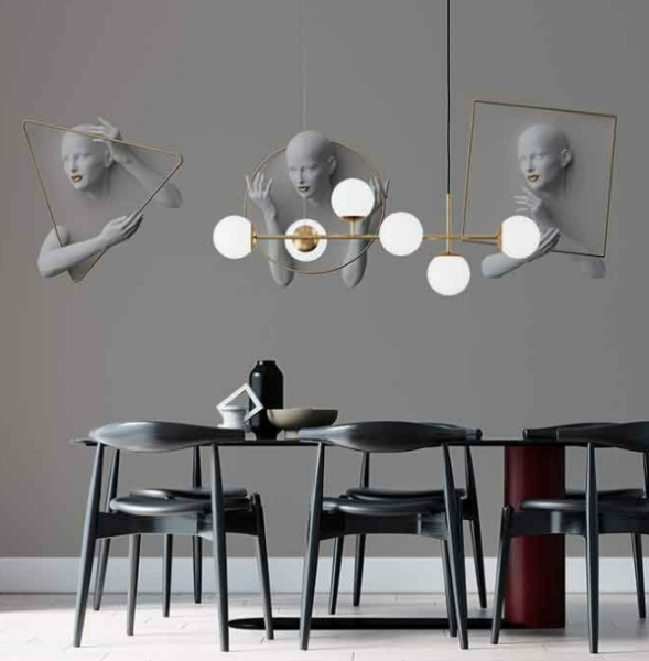 Minimal Gold Şekiller İçinde Kadınlar Duvar Kağıdı